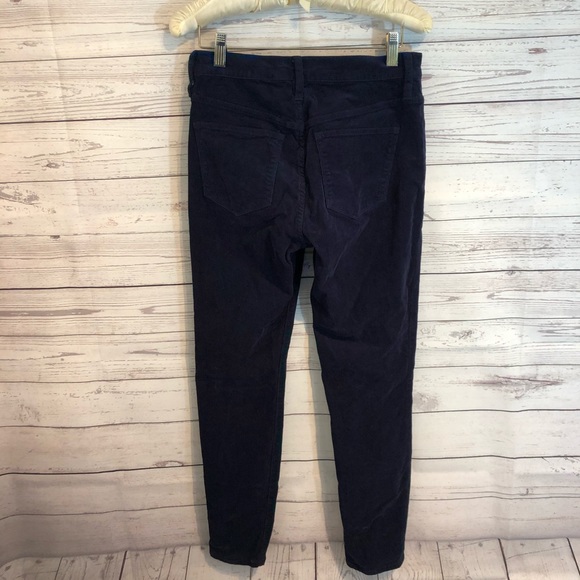 J. Crew Toothpick High Rise 9” navy corduroy Jeans - Picture 3 of 7